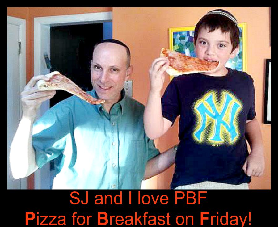 SJ and I on PBF: Pizza for Breakfast on Friday