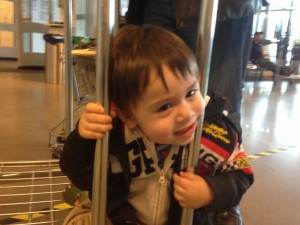(Nate shopping at mommy's favorite store: IKEA for a new project)