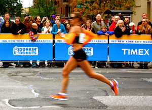 A runner at the New York City Marathon
