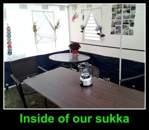 Inside of our sukka