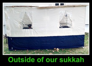 Outside of our sukkah