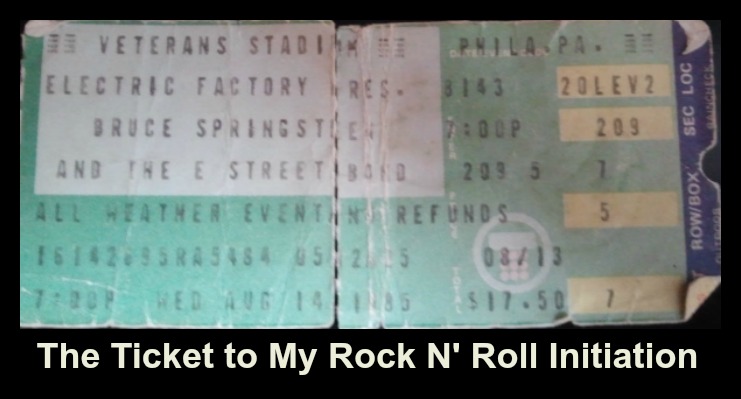 Springsteen Concert Ticket - Celebrating the anniversary of my rock n' roll initiation